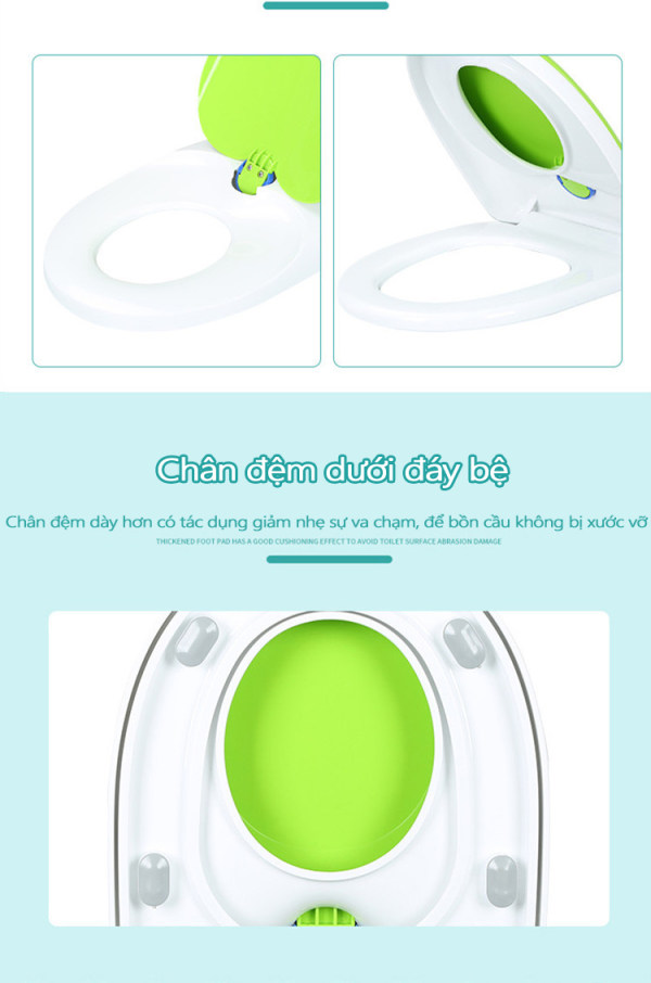 Nắp bồn cầu cho bé đi vệ sinh an toàn PP Clean&Green