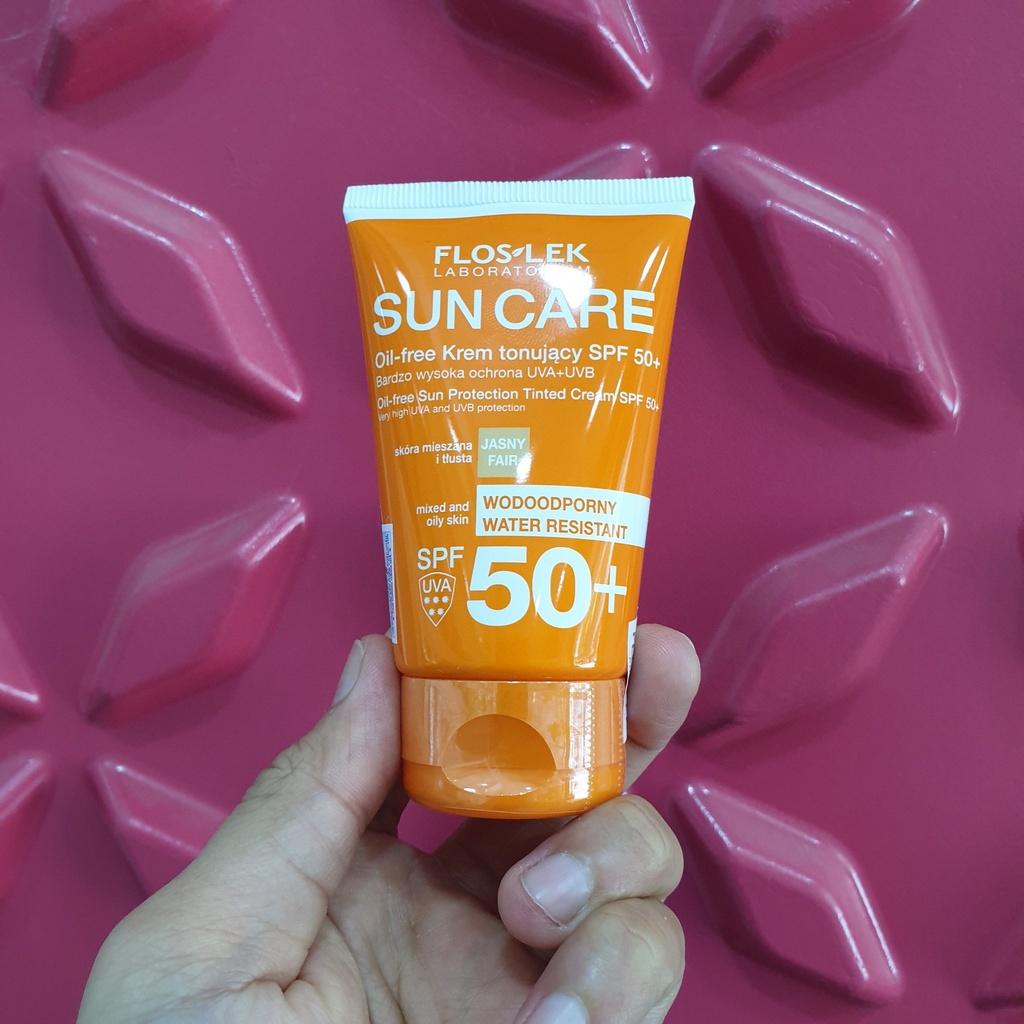 Kem chống nắng kiềm dầu Floslex Sun Care Oil Free Sun Protection Tinted Cream 50ml Floslek Suncare
