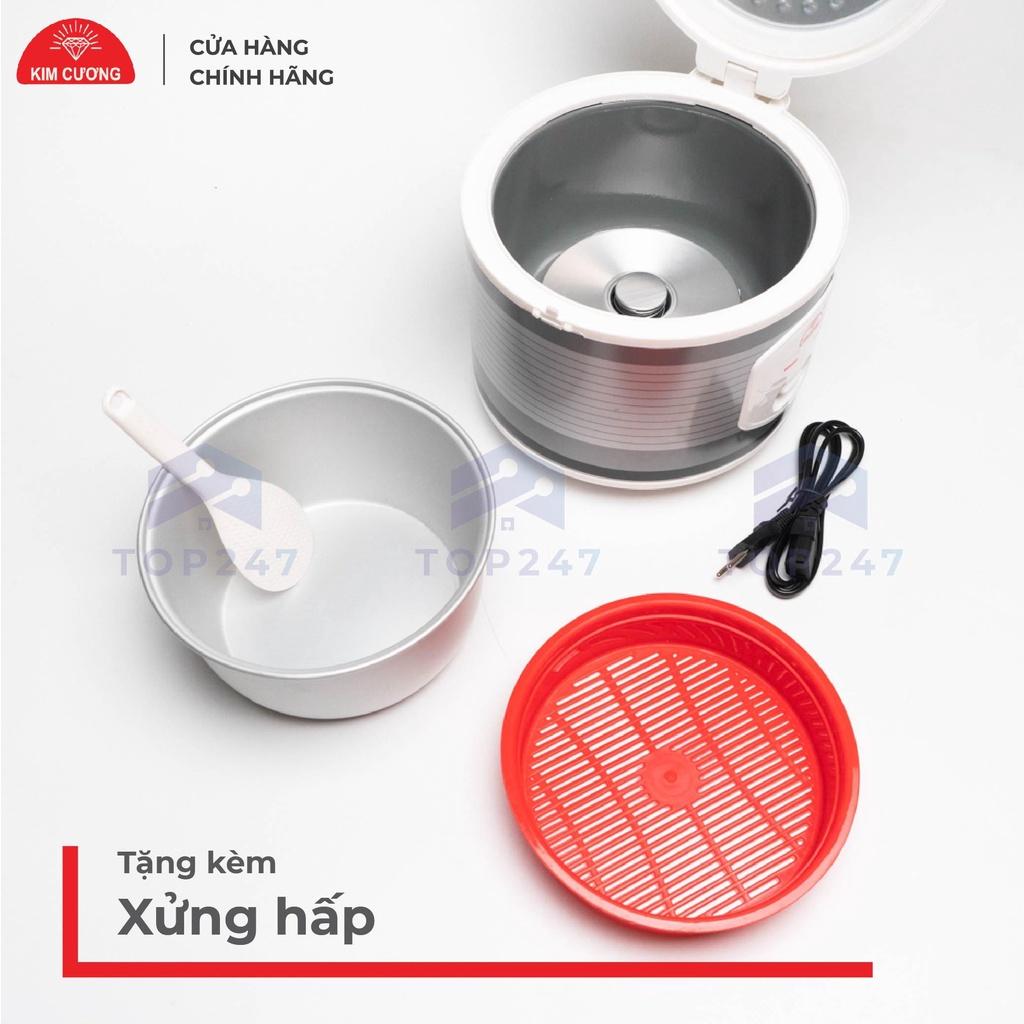 Nồi Cơm Điện Kim Cương 1.2 Lít Nắp Gài Không Chống Dính - Hàng Chính Hãng