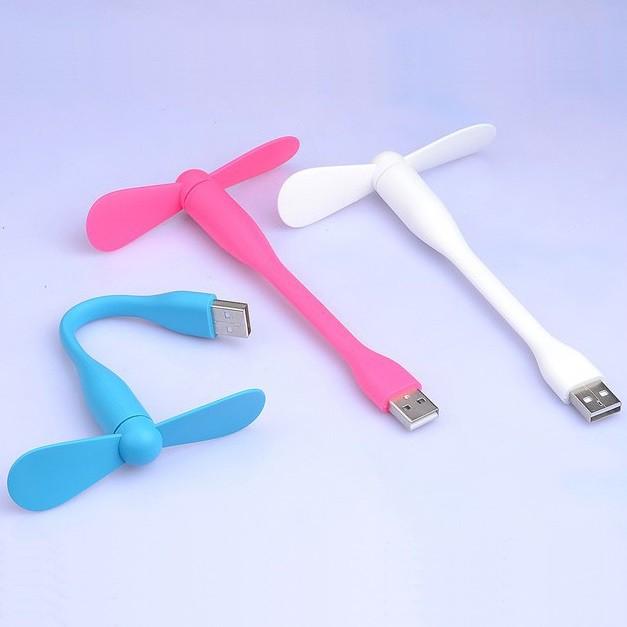 Quạt Mini 2 Cánh Tháo Rời Cổng USB Có Thể Uốn Cong - Quạt Điều Hòa Mini Tích Điện Nhỏ Gọn