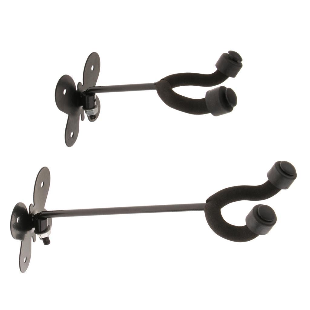 Black Guitars Bass Banjo Mandolin Wall Hanger Holder Rack Slatwall for Music Store School Exhibition Studio