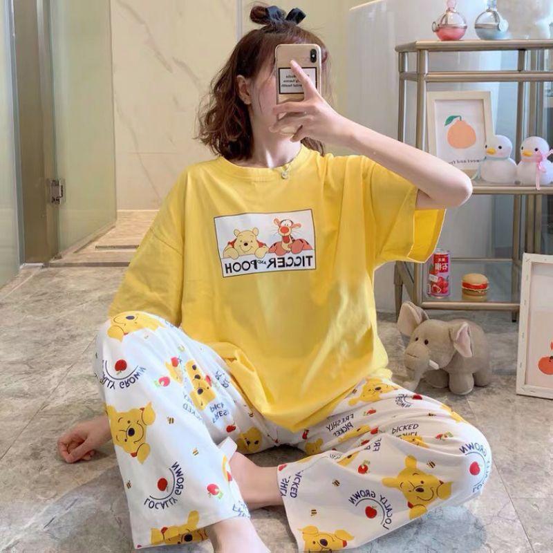 Đồ ngủ, đồ nữ, đồ mặc nhà, đồ bộ, đồ ngủ họa tiết hoạt hình chú cọp and pooh dễ thương