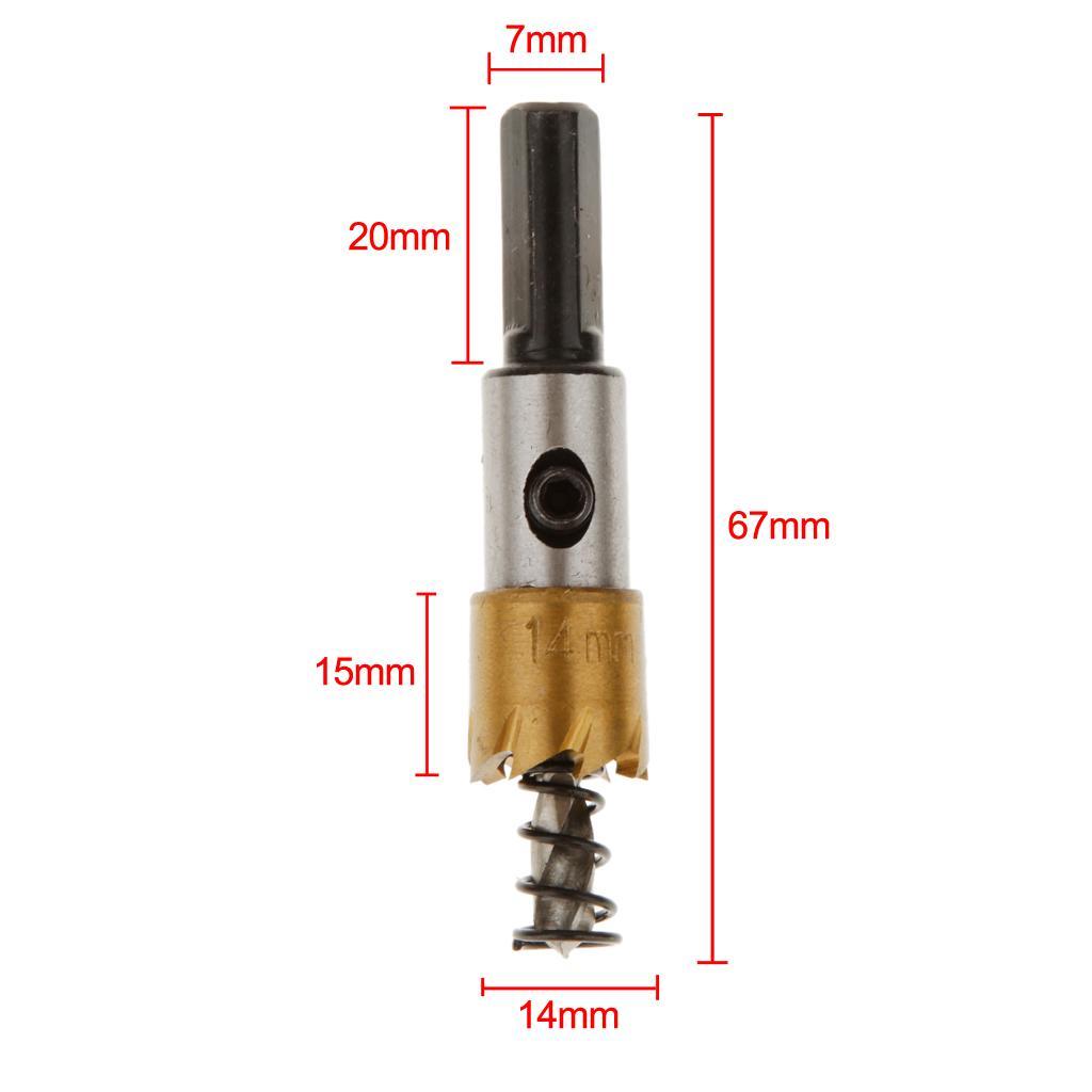 15X 14mm HSS High Speed Stainless Steel Drill Bit Multi-Bit Cutter Tool