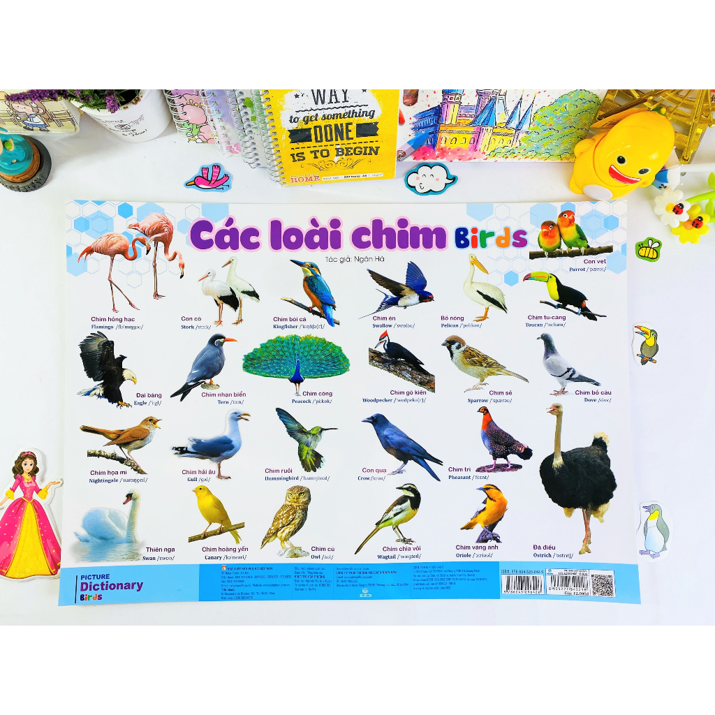 Sách - Combo 9 tờ Tranh Dành Cho Bé - ndbooks