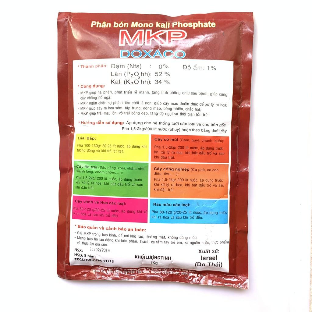 Phân bón MKP từ Israel 0-52-34 gói 1kg Mono Kali Phosphate, hạ phèn cực mạnh