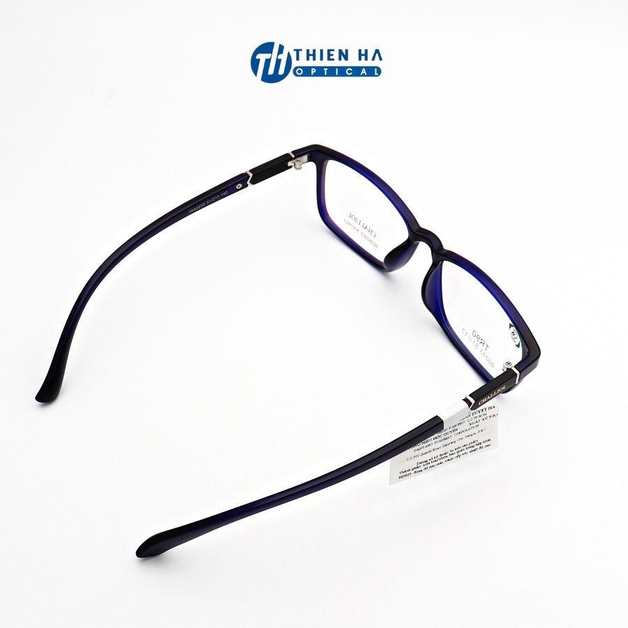 Gọng kính vuông THIÊN HÀ OPTICAL dáng vuông nhựa dẻo chắc chắn unisex phù hợp với cả độ cận cao, form nhỏ vừa TH60233