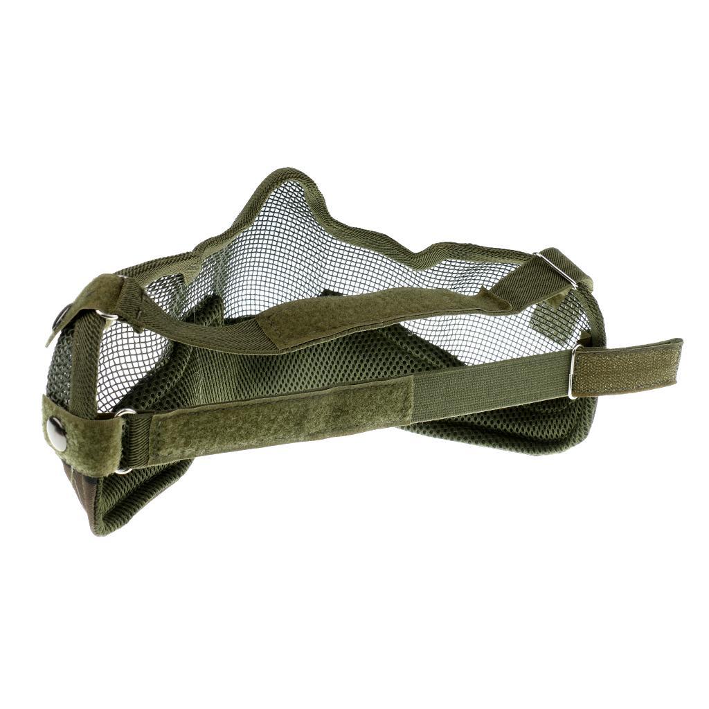 Outdoor Steel Mesh Half Face Mask CS Hunting Game Protection - 5 kinds