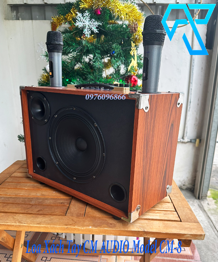 Loa Xách Tay CM AUDIO Model CM-8 bass 20 8 nút điều chỉnh Vỏ gỗ sơn bóng mặt lưới kim loại hàng chính hãng nhập khẩu mẫu mới nhất 2023 bảo hành 12 tháng