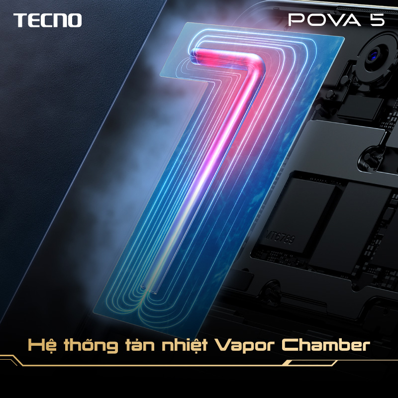 Điện thoại Tecno POVA 5 /128GB - MediaTek Helio G99 - Sạc nhanh 45W - 6.8'' FHD+120HZ - Hàng Chính Hãng - BH 13 Tháng
