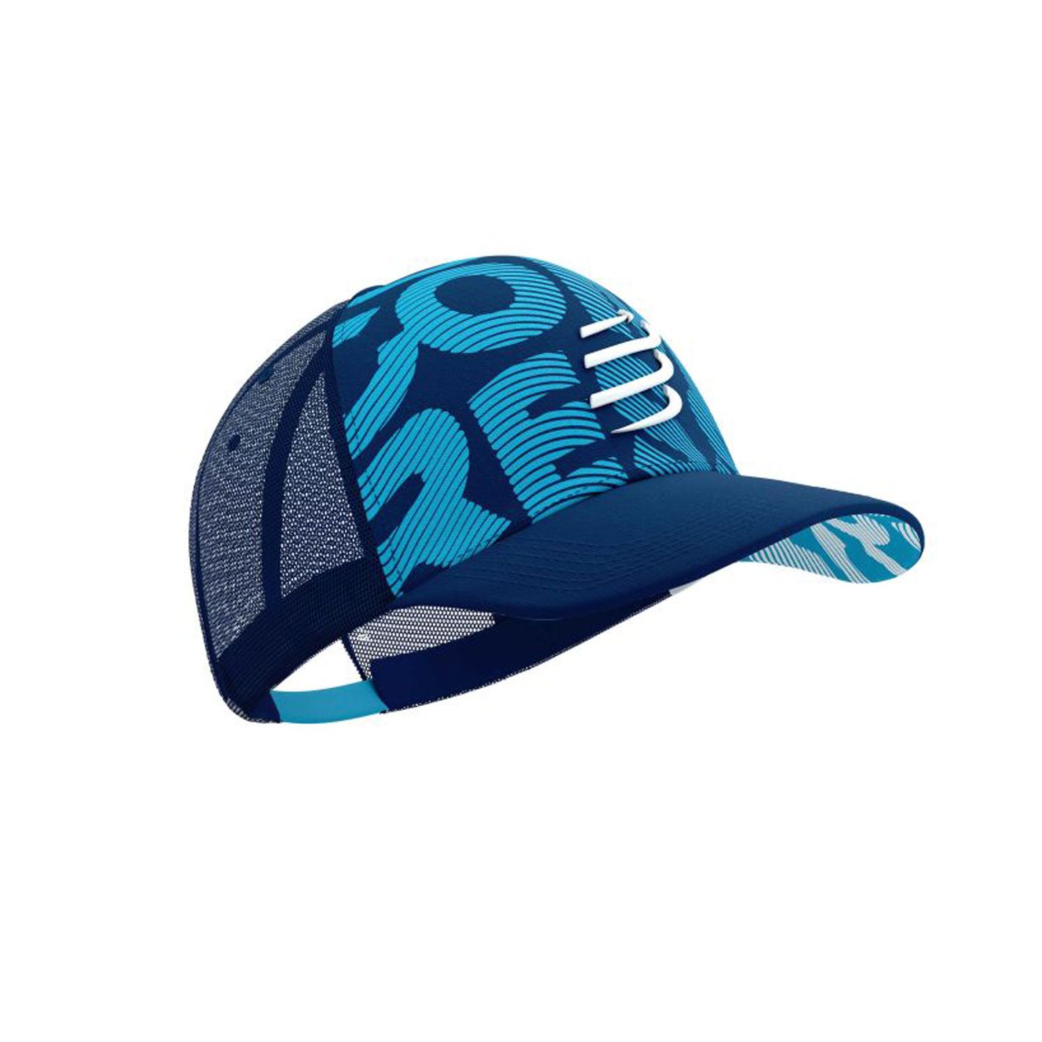 Mũ Chạy Bộ Compres Trucker Cap - Estate Blue/Hawaiian Ocean