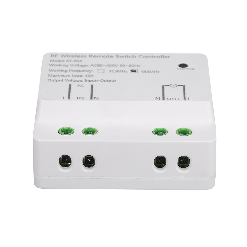 Smart Home 433Mhz AC85-250V 1CH Wireless Remote Switch Relay Receiver Transmitter Universal Remote Control Switch Module and 1PCS/2PCS RF Transmitter Remote Controls 1527