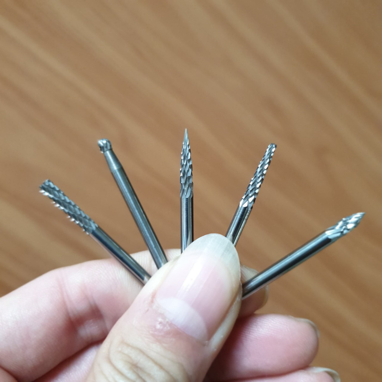 Bộ 10 mũi hợp kim vonfram mài, khắc, phay chân 3mm (3x3mm)