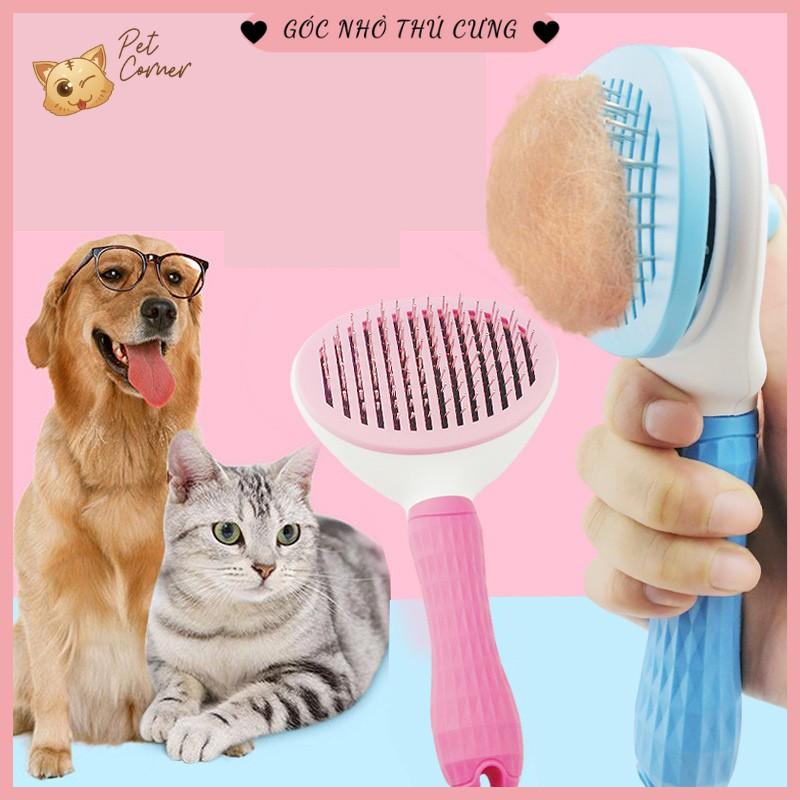 Lược chải lông chuyên dụng có nút bấm nhả lông cho thú cưng