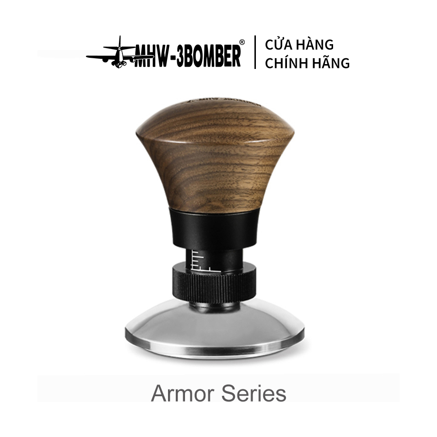Cục Nén Cà Phê Tamper 58.35mm Gỗ Walnut MHW-3BOMBER | ARMOR SERIES