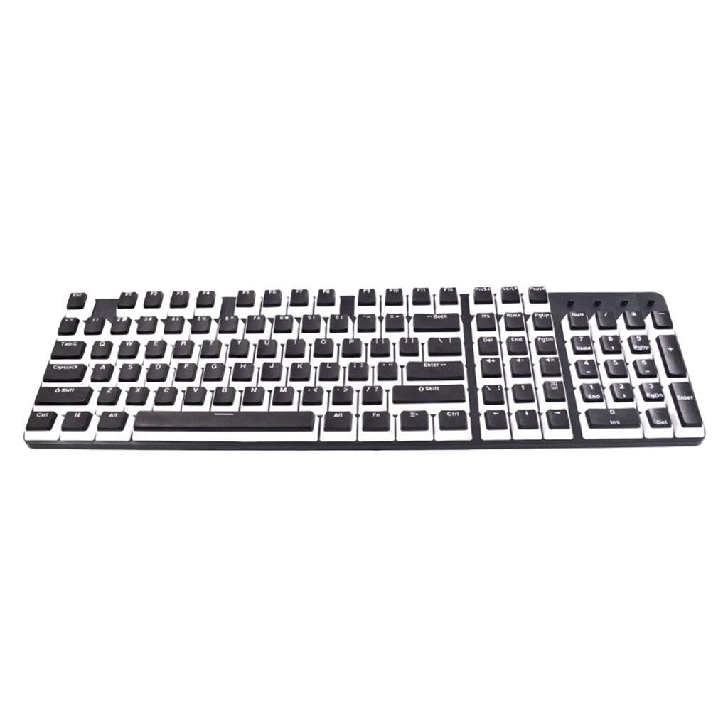 Pudding Keycaps Set 104Keys Doubleshot for Office Home Gaming Typing