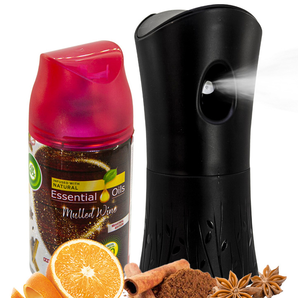 Bộ phun tinh dầu tự động Air Wick Mulled Wine 250ml QT06513 - cam, quế, hồi