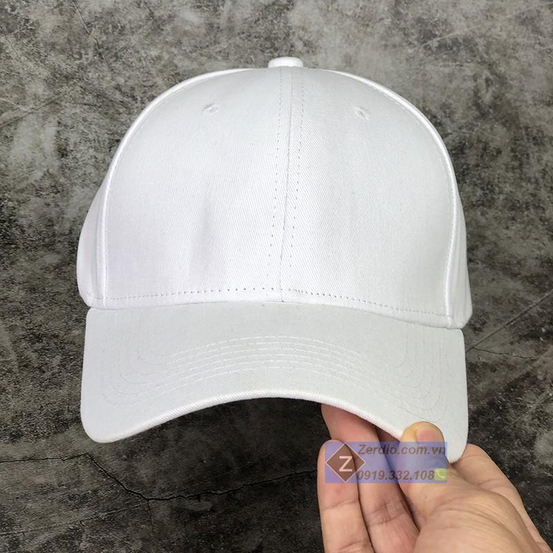 Mũ lưỡi trai trắng trơn CLASSIC P cao cấp cho cả nam và nữ