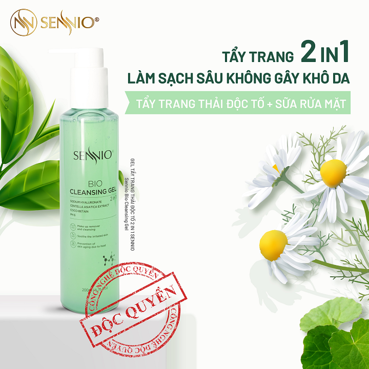 Gel Tẩy Trang Thải Độc Tố 2in1 - Sennio Bio Gel Cleanser