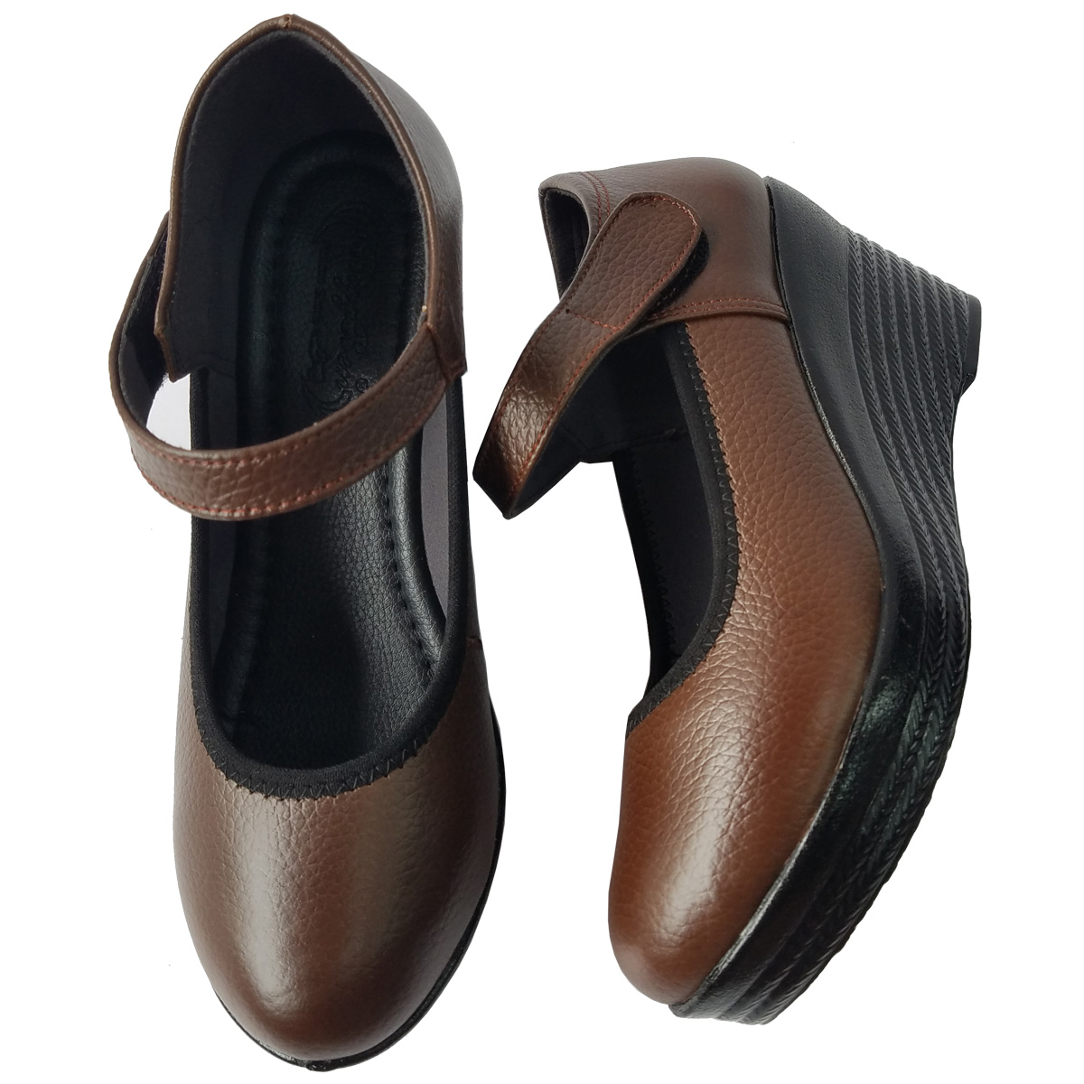 Giày Đế Xuồng Nữ BIGGBEN Da Bò Thật Cao 8 Phân SDX79