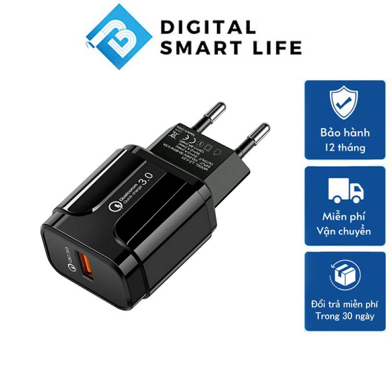 Củ Sạc Nhanh 20W Cao Cấp Quick Charge 3.0 Đen Trắng Hỗ Trợ Sạc Nhanh Cho Cho Điện Thoại Iphone Android Phụ Kiện Tai Nghe Bluetooth Cáp Sạc Pin Dự Phòng