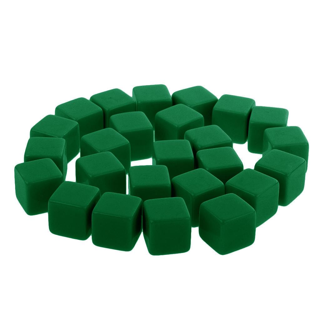 Set/25pcs Blank Dice D6 16mm/0.62'' D&D RPG Boardgame Playing Game Accessory