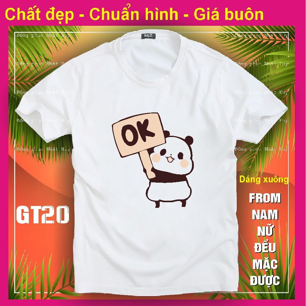 Áo thun gấu trúc đẹp GT18, chất đẹp, bao đổi trả,phông, panda dễ thương kute,icoi gấu trúc chipi