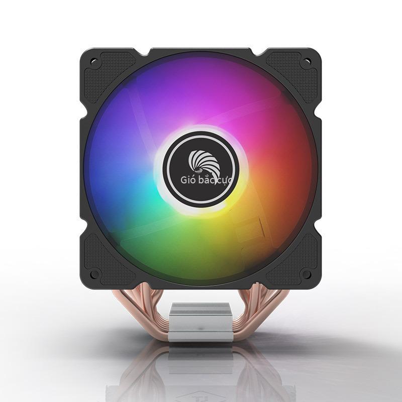 Phong cách mới nhất Tianjifeng TJ600 máy tính để bàn 6 ống đồng tản nhiệt CPU đa nền tảng 12CM ARGB quạt điều khiển nhiệt độ