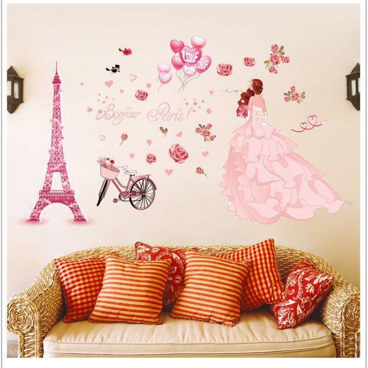 Decal dán tường Paris tình yêu 2 AmyShop DKN062