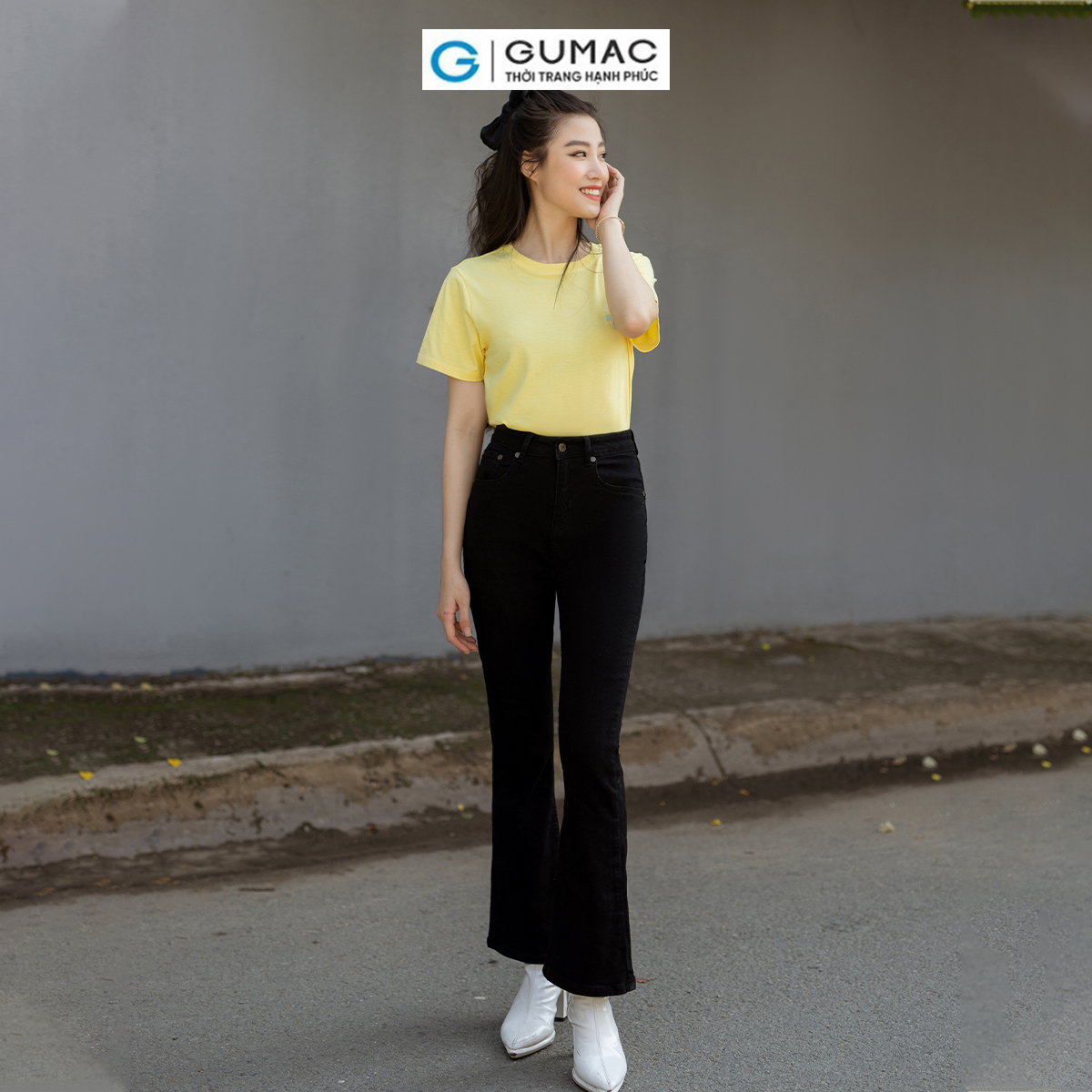 Quần Jeans nữ ống loe tôn dáng trẻ trung thời trang GUMAC QJD07048