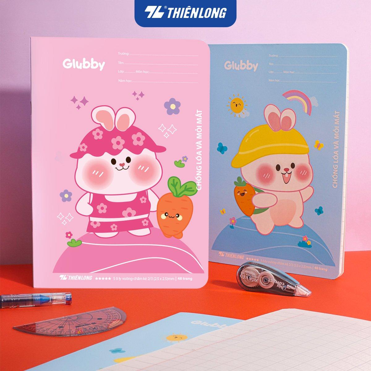 Combo 10 Tập học sinh 48 trang 5 ô ly vuông 2.5mm chấm kẻ 2/3 100gsm NB-116 Thiên Long - Mẫu ngẫu nhiên