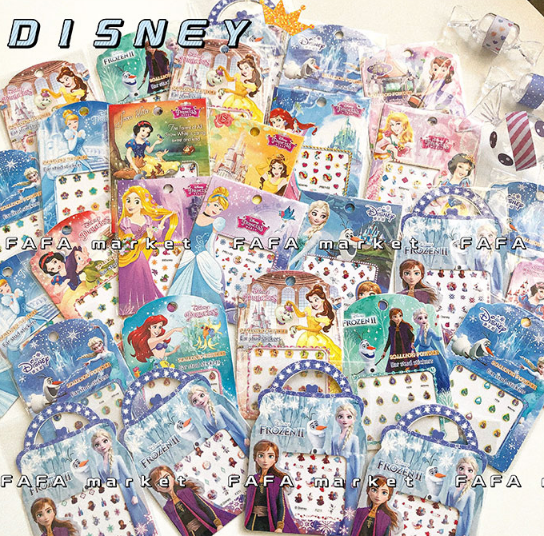 Combo 5 tờ Nail Sticker ngẫu nhiên , miếng dán móng tay hoạt hình đủ kiểu Frozen Princess Pony Toy Sofia Kitty cho trẻ em 002