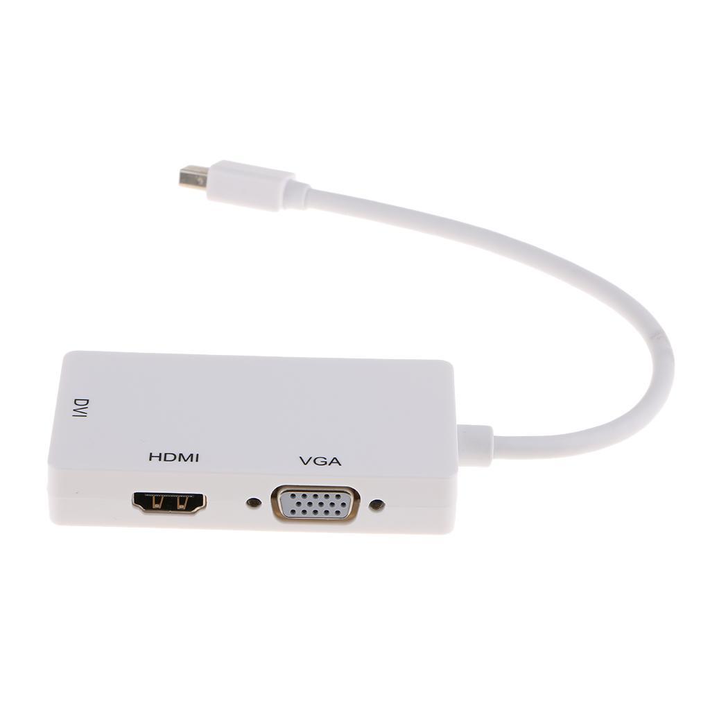 3In 1 DP Port Male to Female DVI VGA Connector Cable Adapter For Laptop