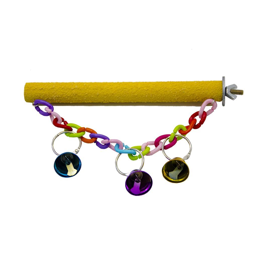 3 Pcs Bird Cage Toy Parrot Wood Stand Chew Toy Branch Perches