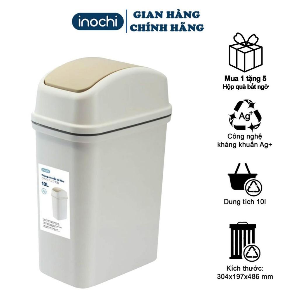 Thùng Rác Nắp Lật - Nhựa Thông Minh 10 Lít Rất Đẹp Làm Sọt Rác Văn Phòng, Khách Sạn Gia Đình THRNL10