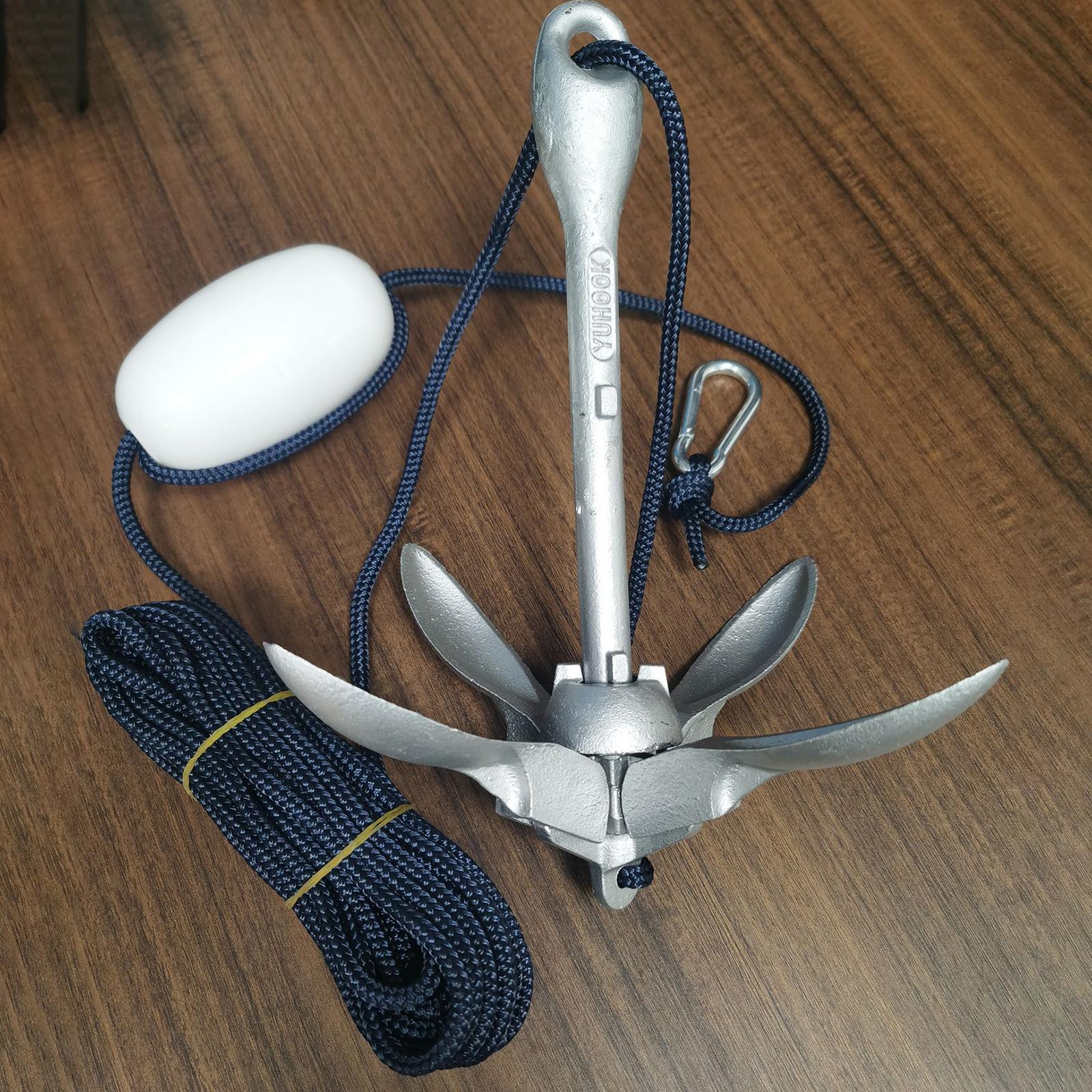 1.5kg Kayak Anchor Folding Grapnel Carabiner Clip