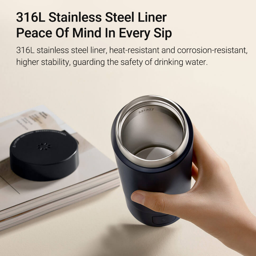 Xiaomi youpin mijia Cốc Điện Tử 350ml Nhỏ Gọn Dễ Mang Theo 6 Tốc Độ Bằng Thép Không Gỉ 316l