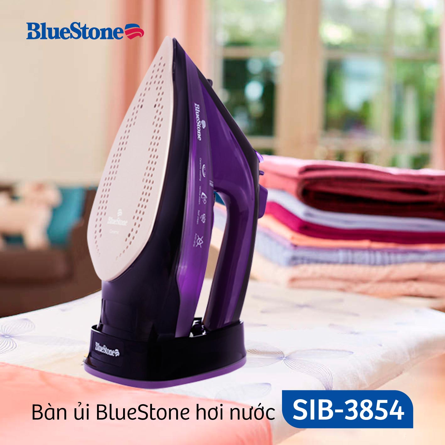 Bàn Ủi Hơi Nước không dây Bluestone SIB-3854 (2400W) - Hàng chính hãng