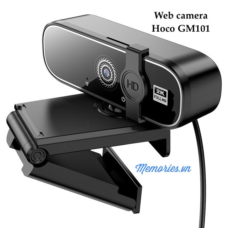 Webcam Hoco GM101 2K HD cực nét + Mic thu âm (PC, Laptop)- Camera hàng chính hãng, livestream, quay Vlog