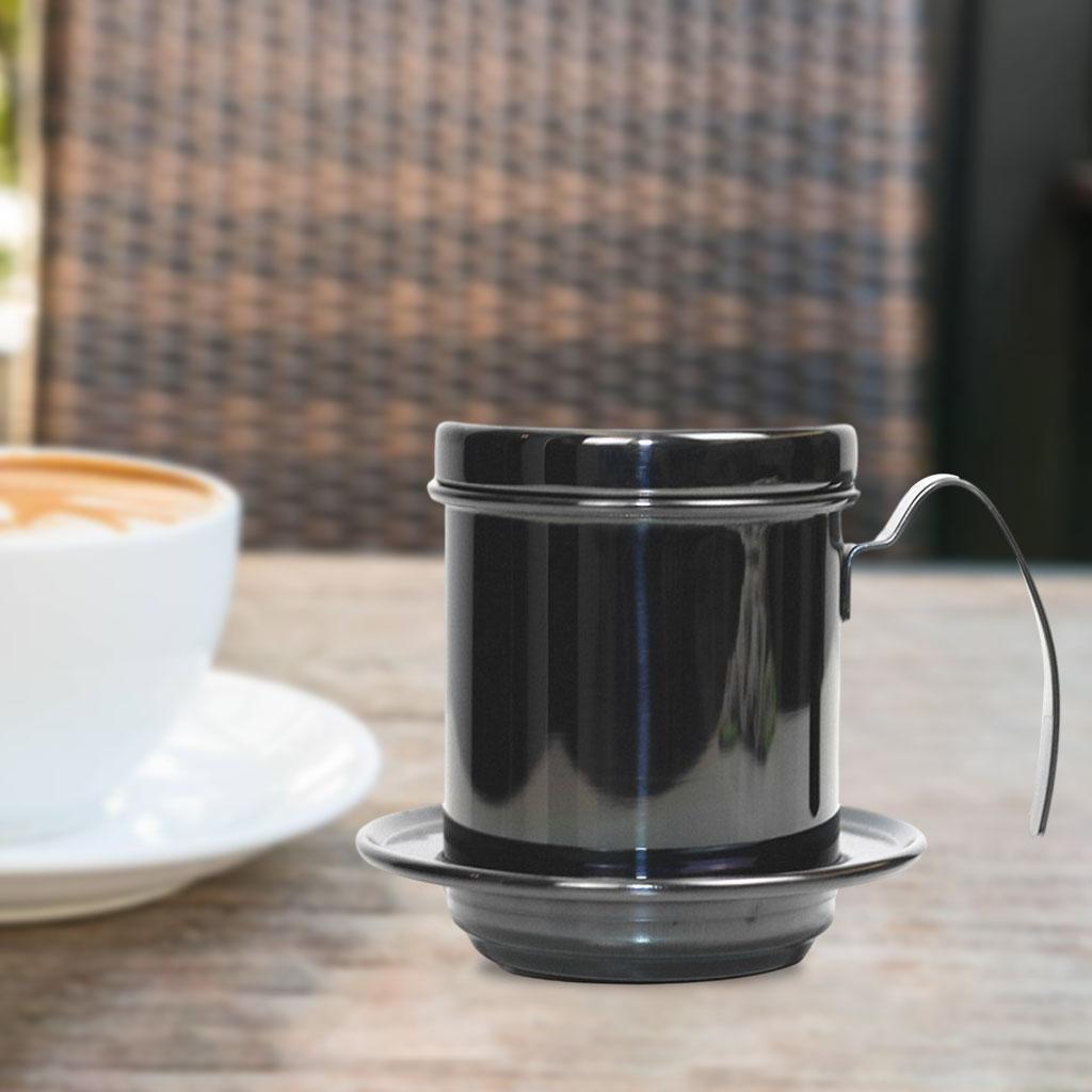 2Pcs Durable Coffee Pot & Spoon for Home Office Bar Kitchen Restaurant Cafe