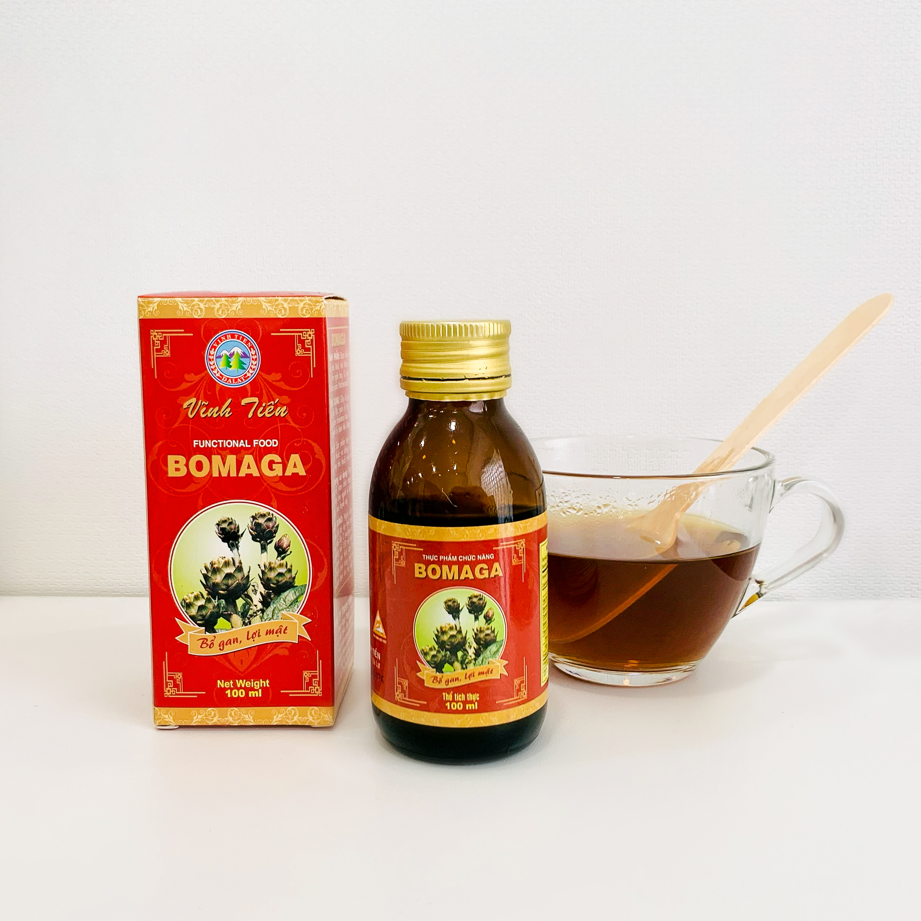 Bomaga Atiso Vĩnh Tiến (Chai 100ml) - Bổ Mát Gan.