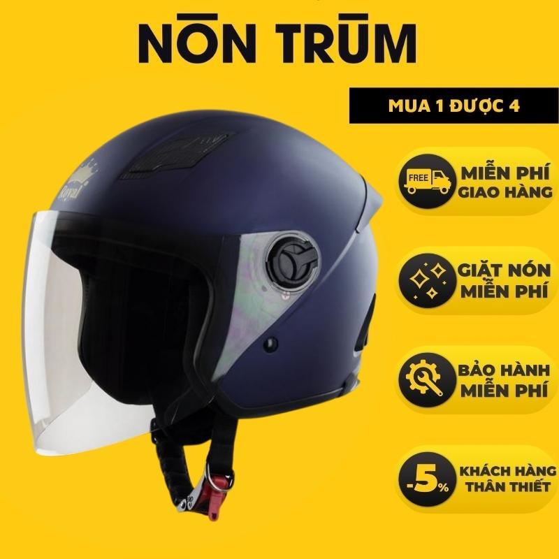 Nón bảo hiểm 3/4 ROYAL M134 xanh mực nhám