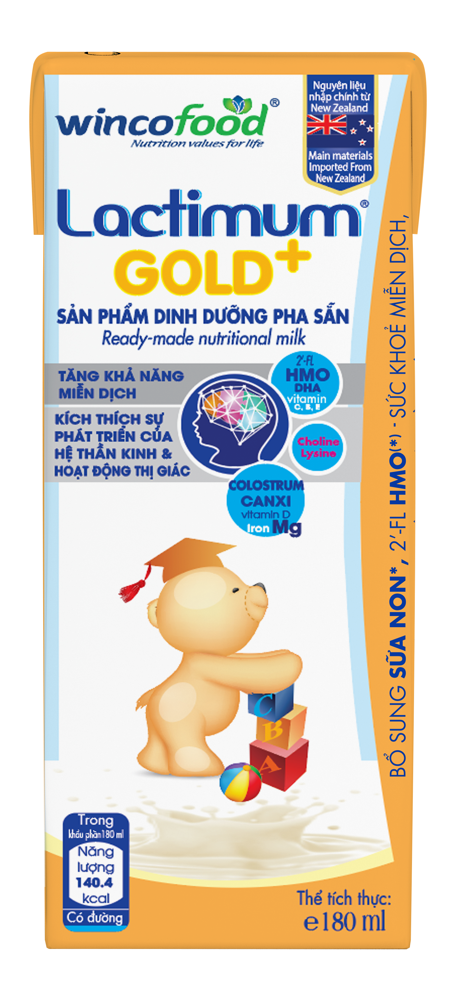 Wincofood Lactimun Gold+ sữa dinh dưỡng pha sẵn thùng 48 hộp (180ml/hộp)