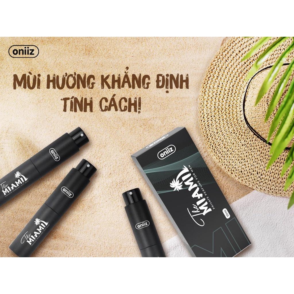 Oniiz Scent - Nước hoa nam giới THE PARIS &amp; THE MIAMI lưu hương toàn thân, thơm cực lâu - Chai xịt 10ml