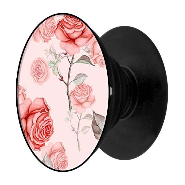 Popsocket in hình dành cho điện thoại mẫu Hoa Tiết Hồng Cam