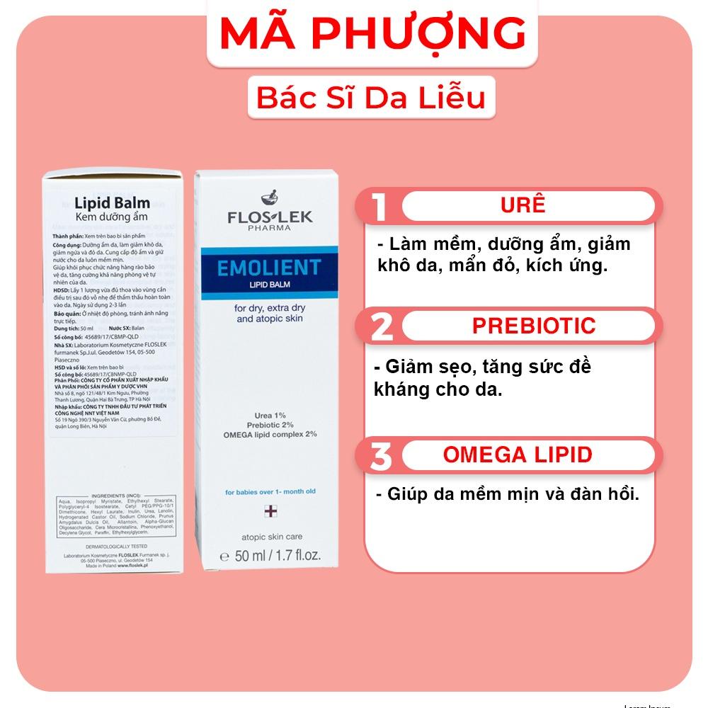 Kem dưỡng ẩm cho da khô Floslek Emoleum Lipid Balm