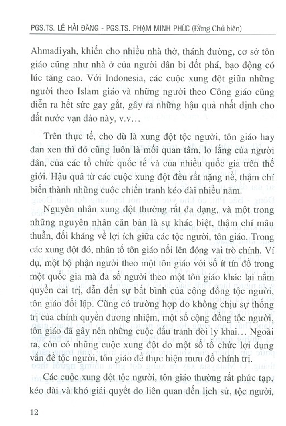 Xung Đột Tộc Người, Tôn Giáo Ở Một Số Quốc Gia Trong Những Năm Gần Đây