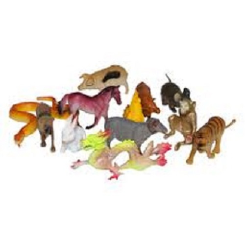 Đồ chơi trọn bộ 12 con giáp bằng nhựa cứng các con vật đứng được giúp bé nhận biết khám phá thế giới xung quanh