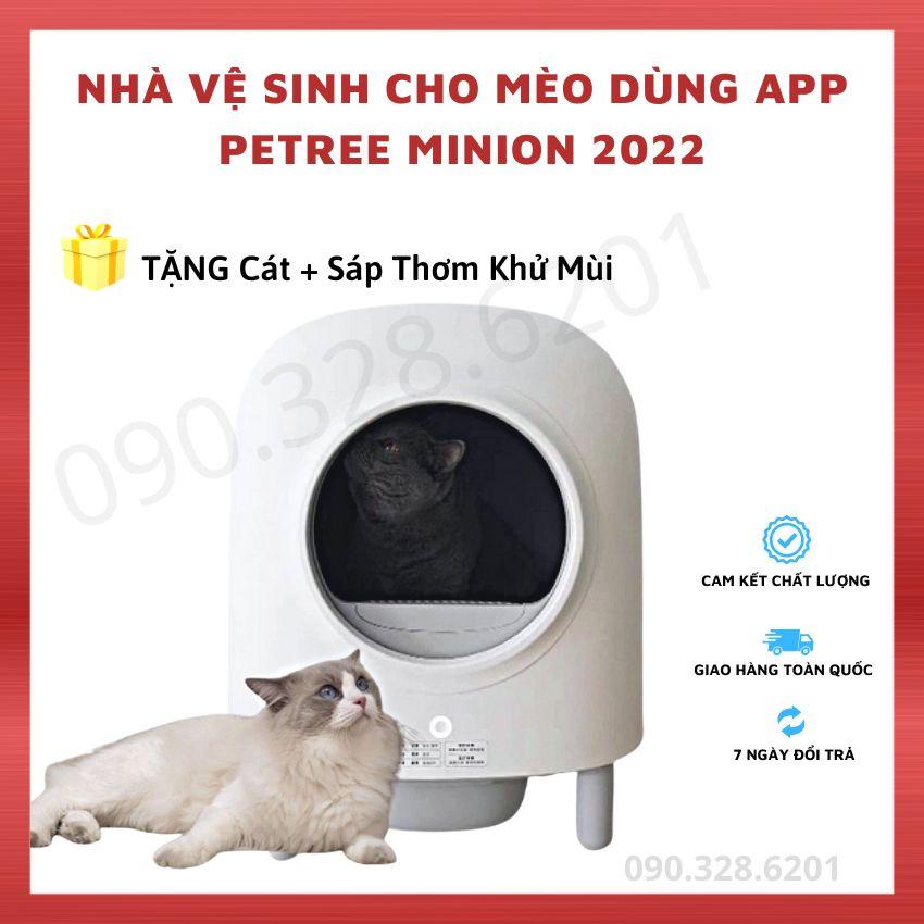 Nhà Vệ Sinh Thông Minh Petree Minion Cho Mèo Dùng App, Lồng Dọn Phân Tự Động Cho Thú Cưng