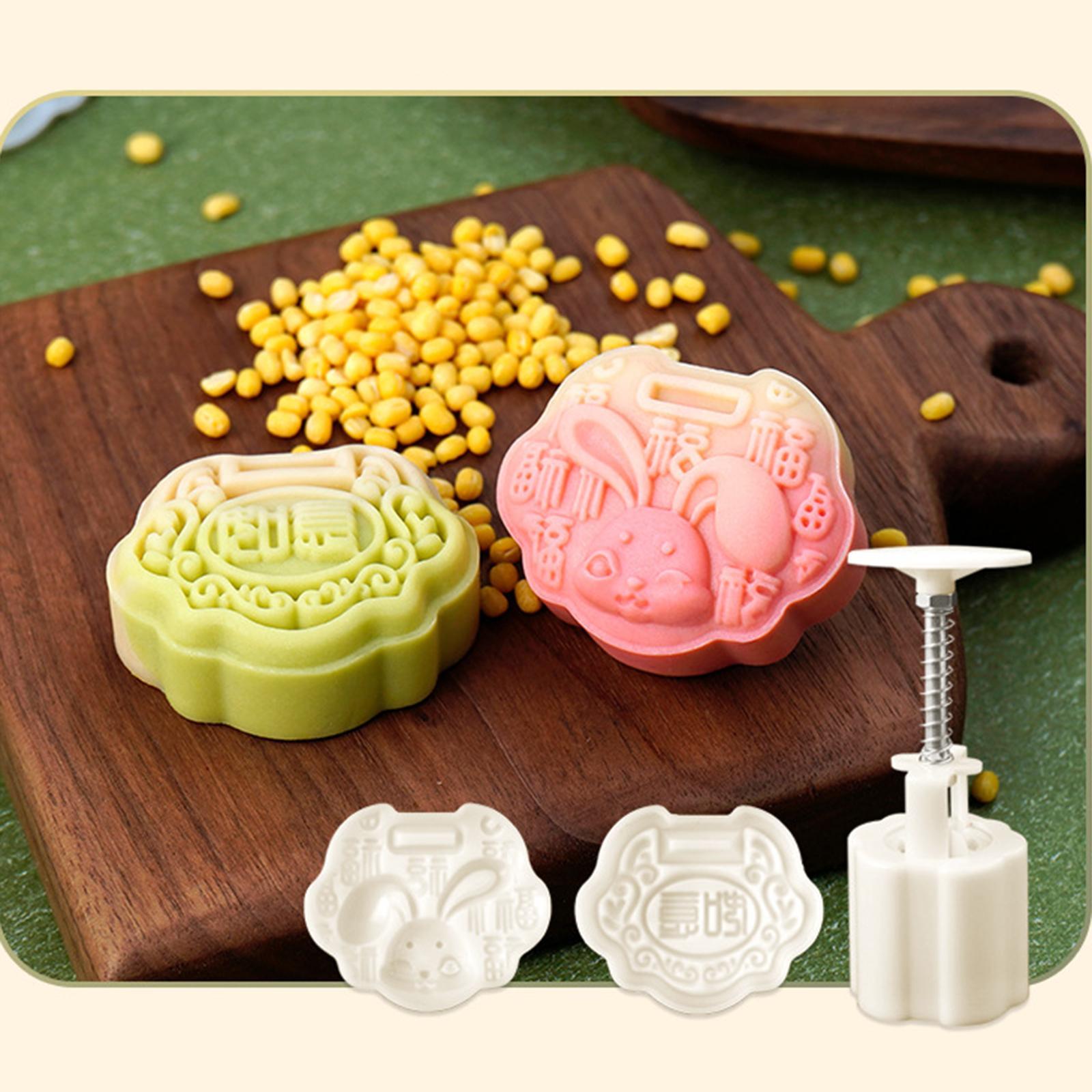 Moon Cake Maker Hand Press Cookie Stamps Pastry Tool for Dessert Cookie Cake