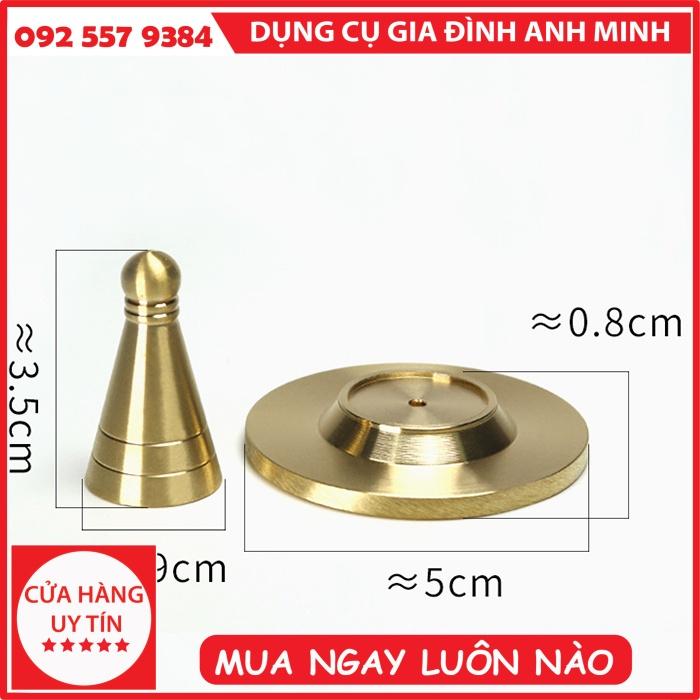 Khuôn nhang nụ tháp bằng đồng cổ điển